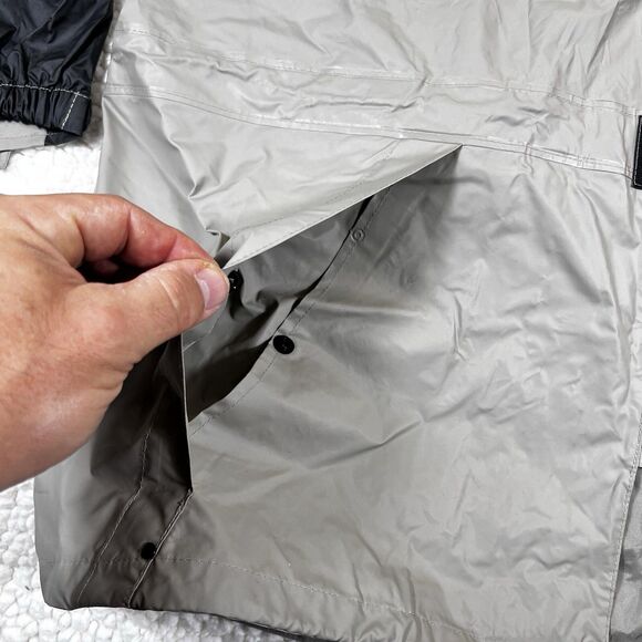 Eddie Bauer Jacket Mens XL Beige PVC Nylon Vented Waterproof Rain Coat - Picture 8 of 15